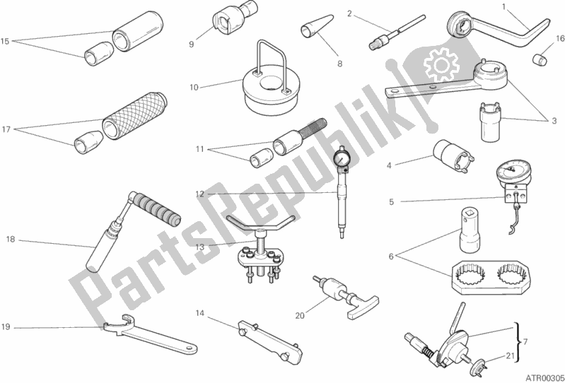 All parts for the 01a - Workshop Service Tools of the Ducati Diavel AMG USA 1200 2013